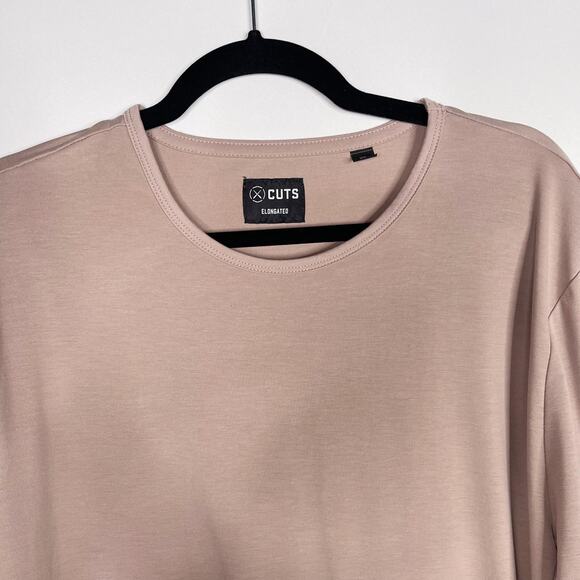 Cuts Mens XXL Elongated Mountain Mist AO Long Sleeve Curve Hem Tee Tshirt 2XL - Picture 3 of 7